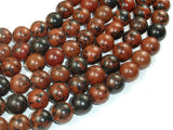 Mahogany Obsidian Beads, 12mm Round Beads-BeadBasic