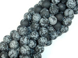 Matte Snowflake Obsidian, 10mm, Round Beads-BeadBasic