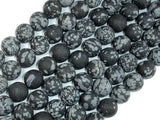 Matte Snowflake Obsidian, 10mm, Round Beads-BeadBasic