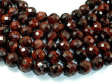 Red Tiger Eye Beads, 12mm Faceted Round Beads-BeadBasic