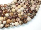 Brown Zebra Jasper Beads, 12mm Round Beads-BeadBasic