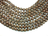 Brown Snowflake Obsidian Beads, 12mm Round Beads-BeadBasic