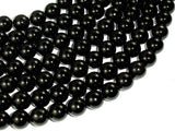 Jet Gemstone, 10mm Round Beads-BeadBasic