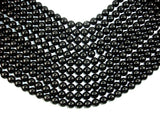 Jet Gemstone, 10mm Round Beads-BeadBasic