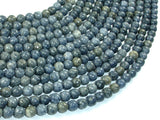 Blue Sponge Coral Beads, 6mm Round Beads-BeadBasic