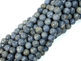 Blue Sponge Coral Beads, 6mm Round Beads-BeadBasic