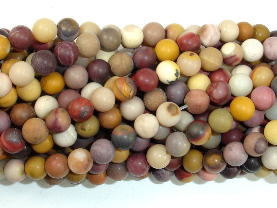 Matte Mookaite Beads, 6mm Round Beads-BeadBasic