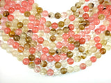 Fire Cherry Quartz Beads, 12mm, Round Beads-BeadBasic