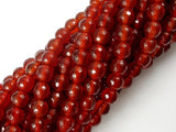Carnelian Beads, 6mm Faceted Round Beads-BeadBasic