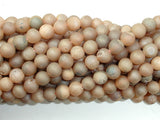 Druzy Agate Beads, Light Champagne Geode Beads, 6mm, Round Beads-BeadBasic