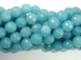 Blue Sponge Quartz Beads, 10mm Faceted Round Beads-BeadBasic