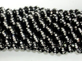 Black Onyx with Rhinestone, 6mm Round Beads-BeadBasic