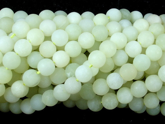 Matte New Jade Beads, Round, 6mm-BeadBasic