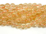 Genuine Citrine Beads, 8mm Round Beads-BeadBasic
