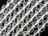 Clear Quartz Beads, 10mm Faceted Round-BeadBasic