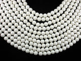 White Sponge Coral Beads, 9mm (9.3mm)-BeadBasic