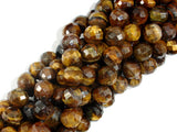Tiger Eye Beads, 10mm Faceted Round-BeadBasic