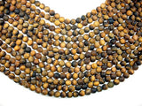 Matte Tiger Eye, 8mm Round Beads-BeadBasic