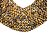Matte Tiger Eye, 10mm Round Beads-BeadBasic