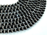 Black Onyx with Rhinestone, 6mm Round Beads-BeadBasic