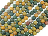 Matte Ocean Jasper, 6mm, Round beads-BeadBasic