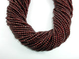 Red Garnet Beads, 3.5mm Round Beads-BeadBasic