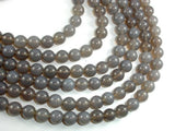 Gray Agate, 10mm Round Beads-BeadBasic