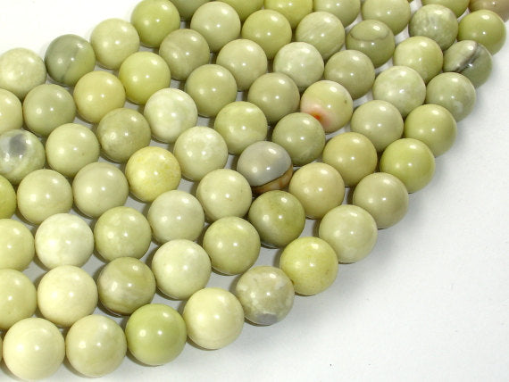 Butter Jade, 10mm Round Beads-BeadBasic