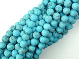 Matte Howlite Turquoise Beads, 6mm Round Beads-BeadBasic