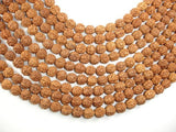 Rudraksha Beads, 9mm-9.5mm Round Beads-BeadBasic