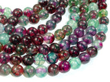 Dragon Vein Agate Beads, Green & Fuchsia, 10mm Round-BeadBasic