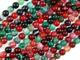 Banded Agate Beads, Multi Colored, 6mm-BeadBasic