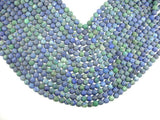 Matte Azurite Malachite Beads, Round, 6mm-BeadBasic