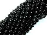 Black Stone, 6mm (6.3mm) Round Beads-BeadBasic