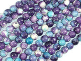 Rain Flower Stone Beads, Blue, Purple, 6mm Round Beads-BeadBasic