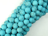 Matte Howlite Turquoise Beads, 8mm Round Beads-BeadBasic