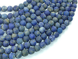 Matte Natural Lapis Lazuli Beads, 8mm Round Beads-BeadBasic