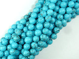 Howlite Turquoise Beads, 6mm Round Beads-BeadBasic