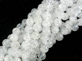 Crackle Clear Quartz Beads, 10mm Round Beads-BeadBasic