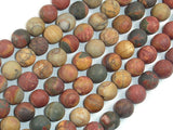 Matte Picasso Jasper Beads, 10mm, Round Beads-BeadBasic