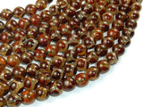 Tibetan Agate Beads, 8mm Round Beads-BeadBasic