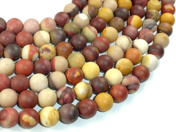 Matte Mookaite Beads, 10mm Round Beads-BeadBasic