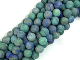 Matte Azurite Malachite Beads, 8mm Round Beads-BeadBasic