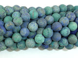 Matte Azurite Malachite Beads, 8mm Round Beads-BeadBasic