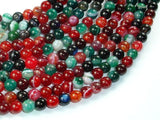 Banded Agate Beads, Multi Colored, 6mm-BeadBasic