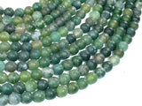 Matte Moss Agate Beads, 6mm Round Beads-BeadBasic
