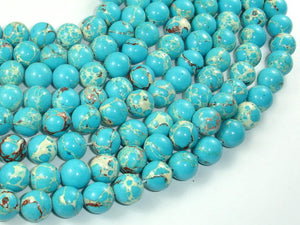 Blue Impression Jasper, 10mm Round Beads-BeadBasic