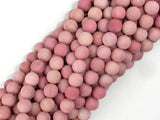 Matte Rhodonite Beads, Round, 6mm-BeadBasic
