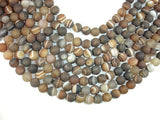 Matte Banded Agate Beads, 10mm Round Beads-BeadBasic