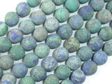 Matte Azurite Malachite Beads, 10mm Round Beads-BeadBasic